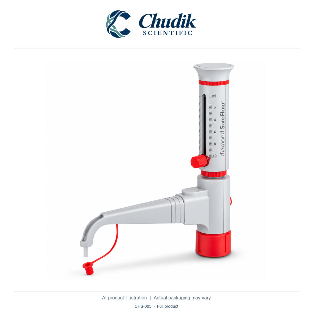 Chudik Scientific | Diamond SureFlow Bottle-Top Dispenser, 1–10 mL