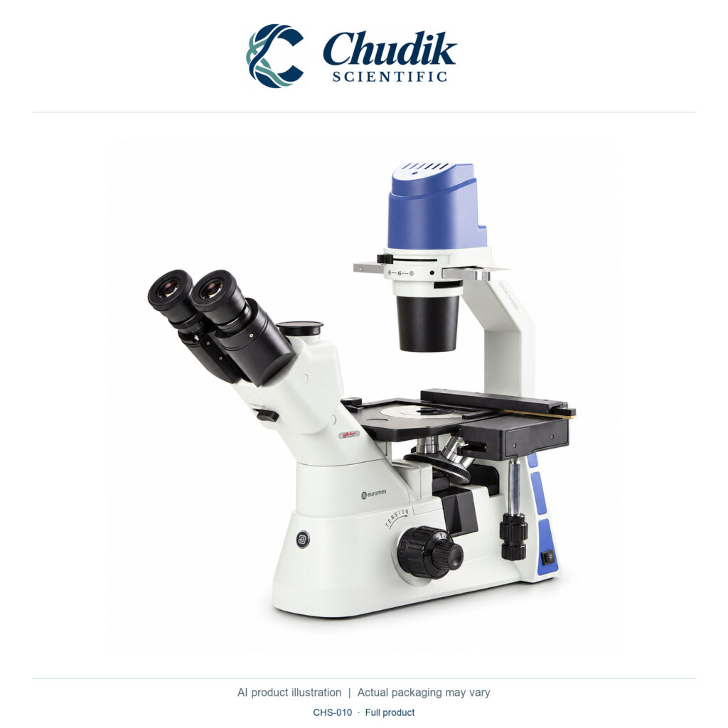 Chudik Scientific | Inverted Trinocular Microscope, 10×/20×/40×