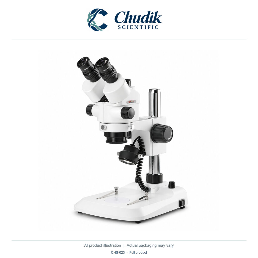 Chudik Scientific | StereoBlue Trinocular Stereo Microscope