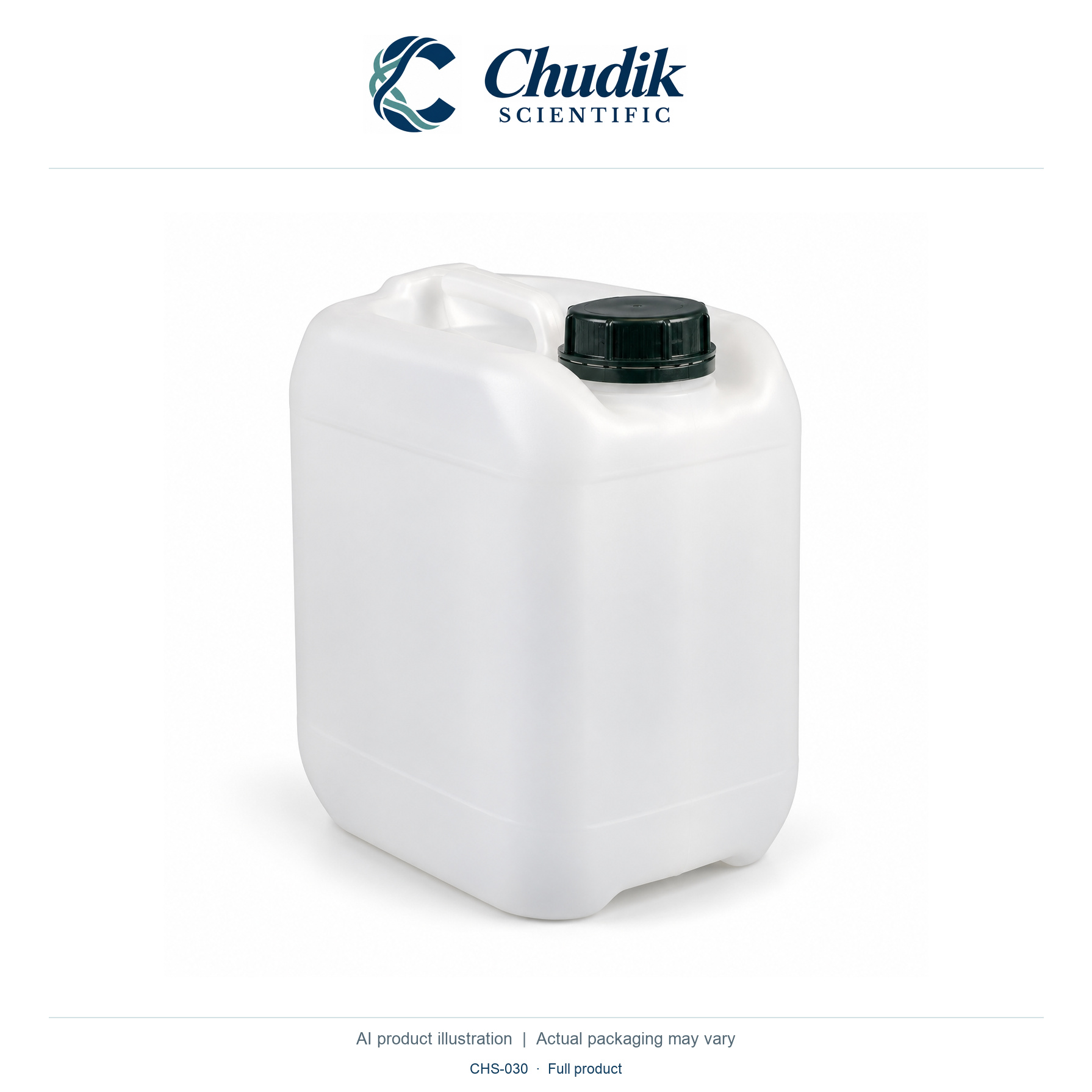 HDPE Carboy, 5 L, Each — full product, Chudik Scientific catalog illustration