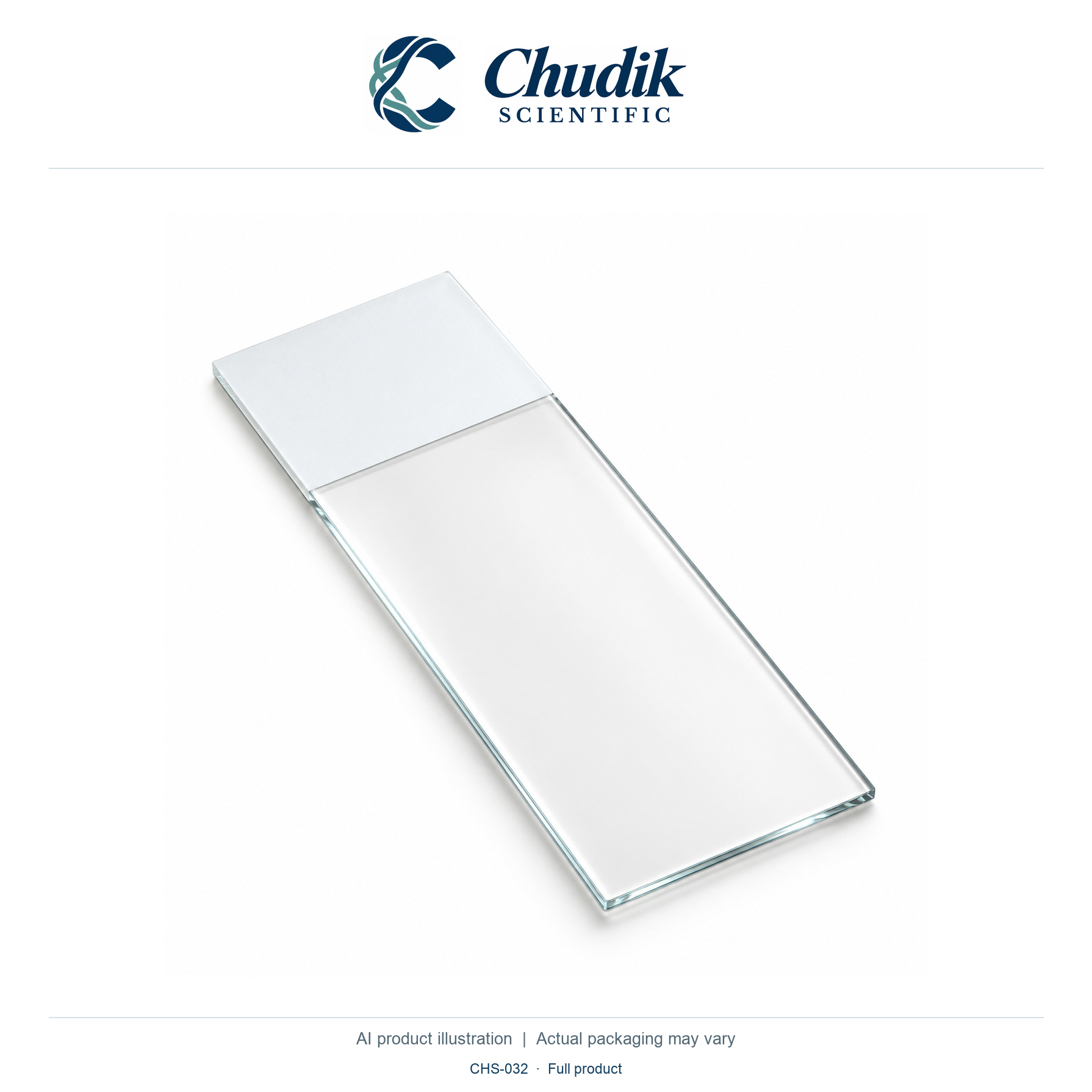 Charged White-Frosted Microscope Slides, 25 × 75 mm, Box of 72 / White — full product, Chudik Scientific catalog illustration