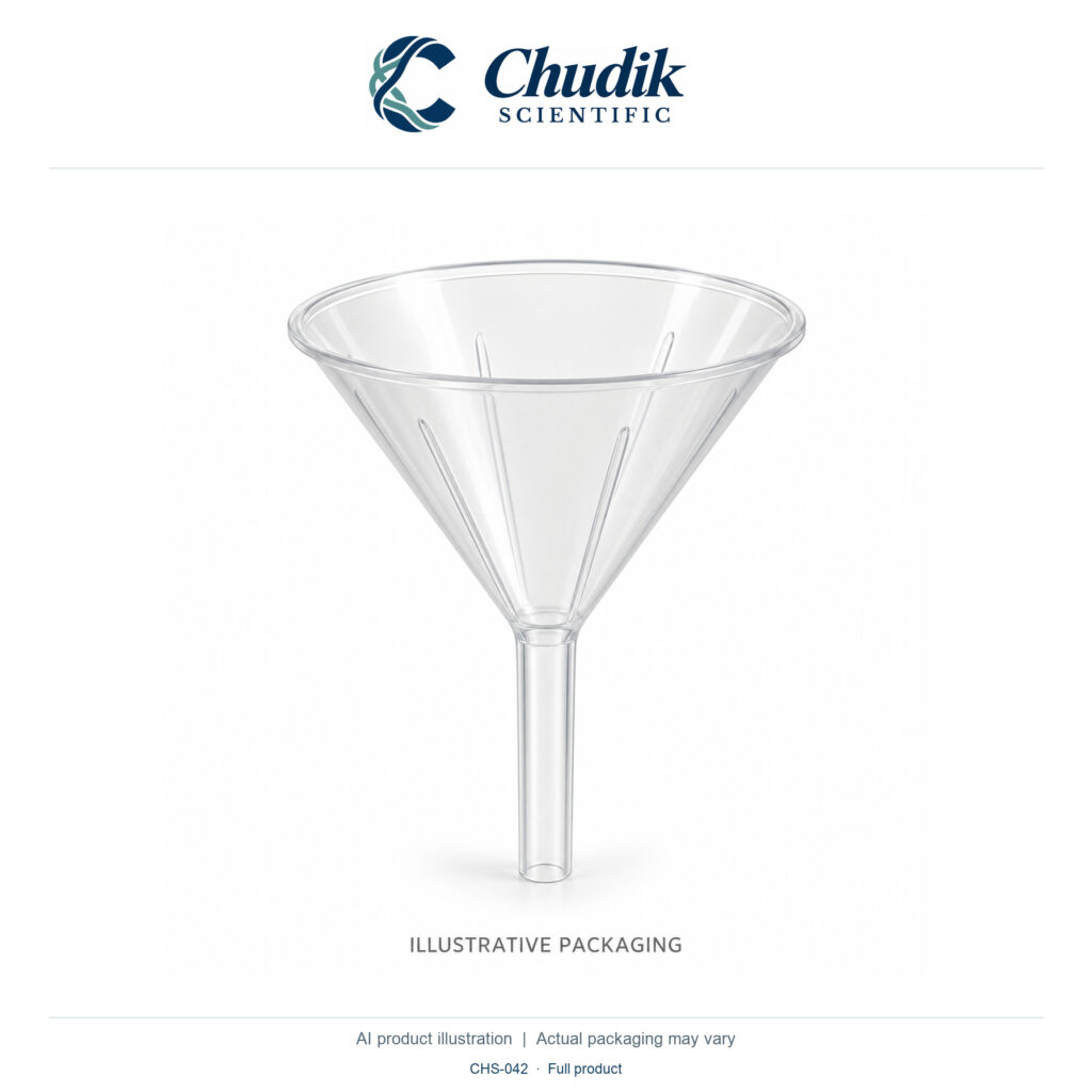 Chudik Scientific | Polypropylene Funnels, 55 mm — Box of 100