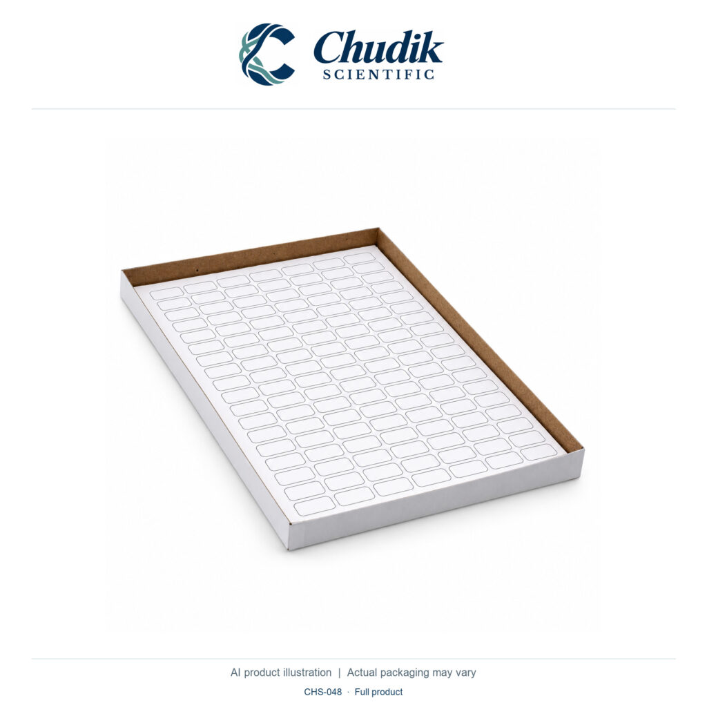 Chudik Scientific | White Cryogenic Tube Labels, 24 × 13 mm — Box of 2380 / White