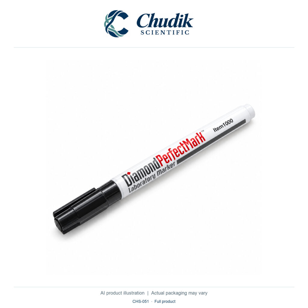 Chudik Scientific | Diamond Perfect Mark Black Laboratory Markers — Box of 10