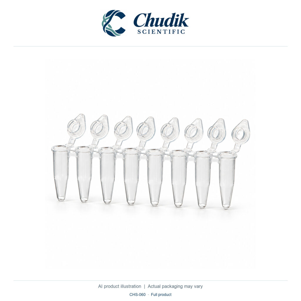 Chudik Scientific | DiamondLink 0.2 mL 8-Strip PCR Tubes — CS/1200 / Natural
