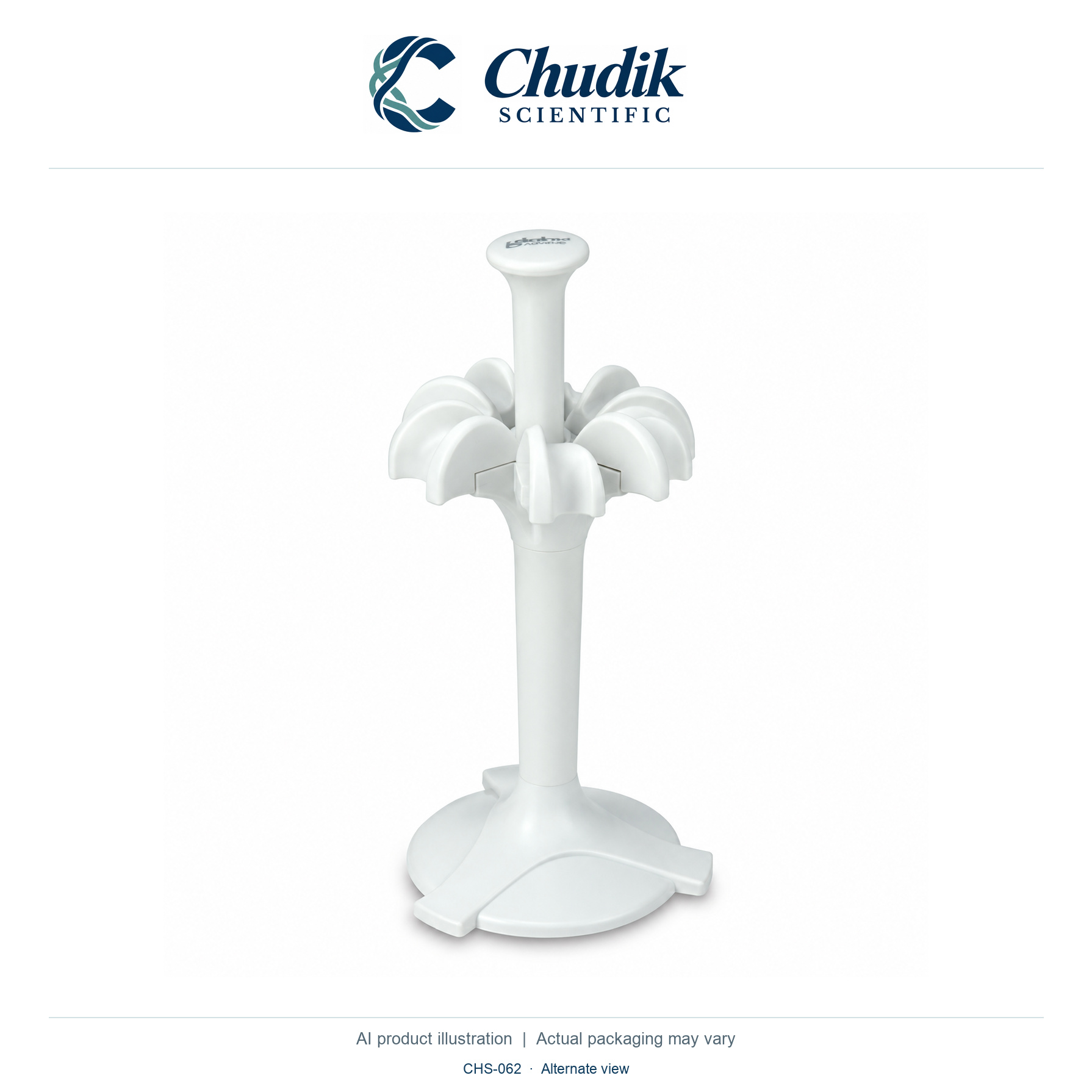 Diamond Advance 6-Place Pipette Carousel, Each — alternate view, Chudik Scientific catalog illustration