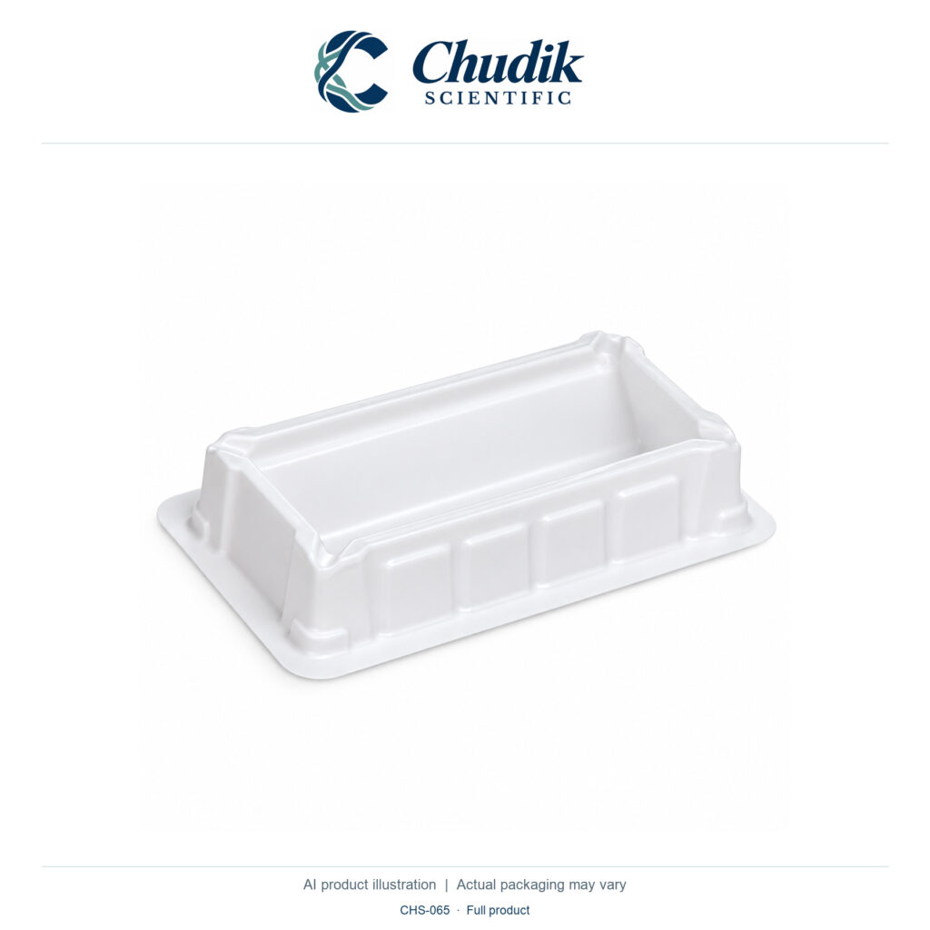 Chudik Scientific | Sterile Polystyrene Reagent Reservoirs, 50 mL — Case of 200 / White