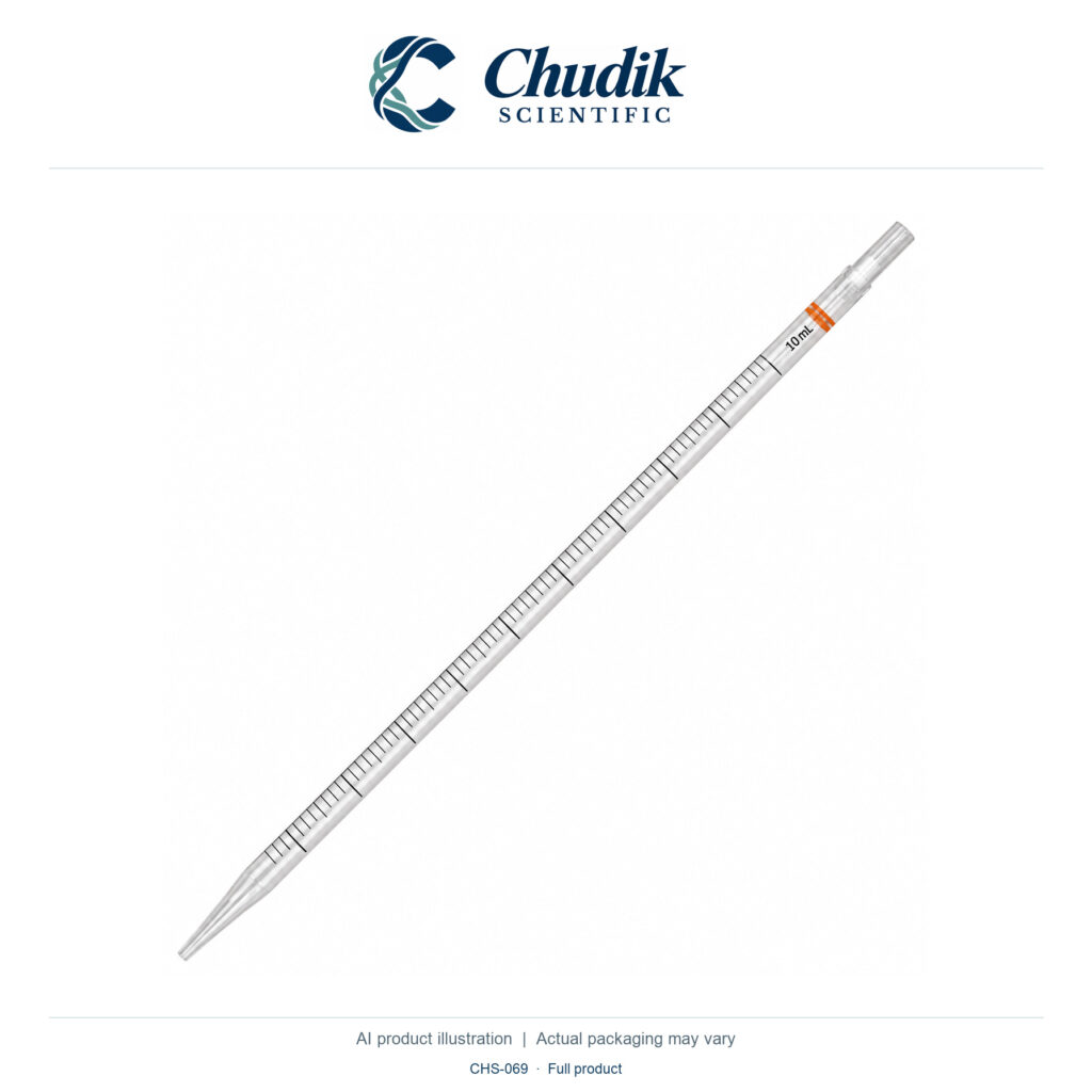 Chudik Scientific | Sterile PS Serological Pipettes, 10 mL — Box of 200