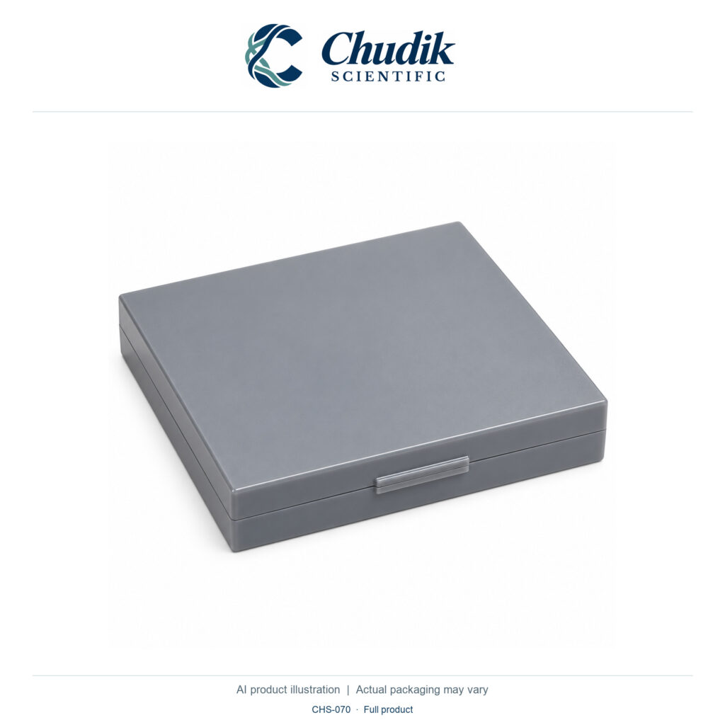 Chudik Scientific | Gray Cork-Lined 100-Slide Storage Box — EACH / Gray