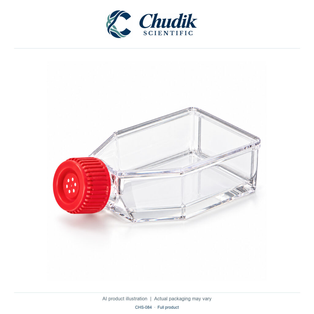 Chudik Scientific | Sterile Vent-Cap T25 Cell-Culture Flasks — Case of 200