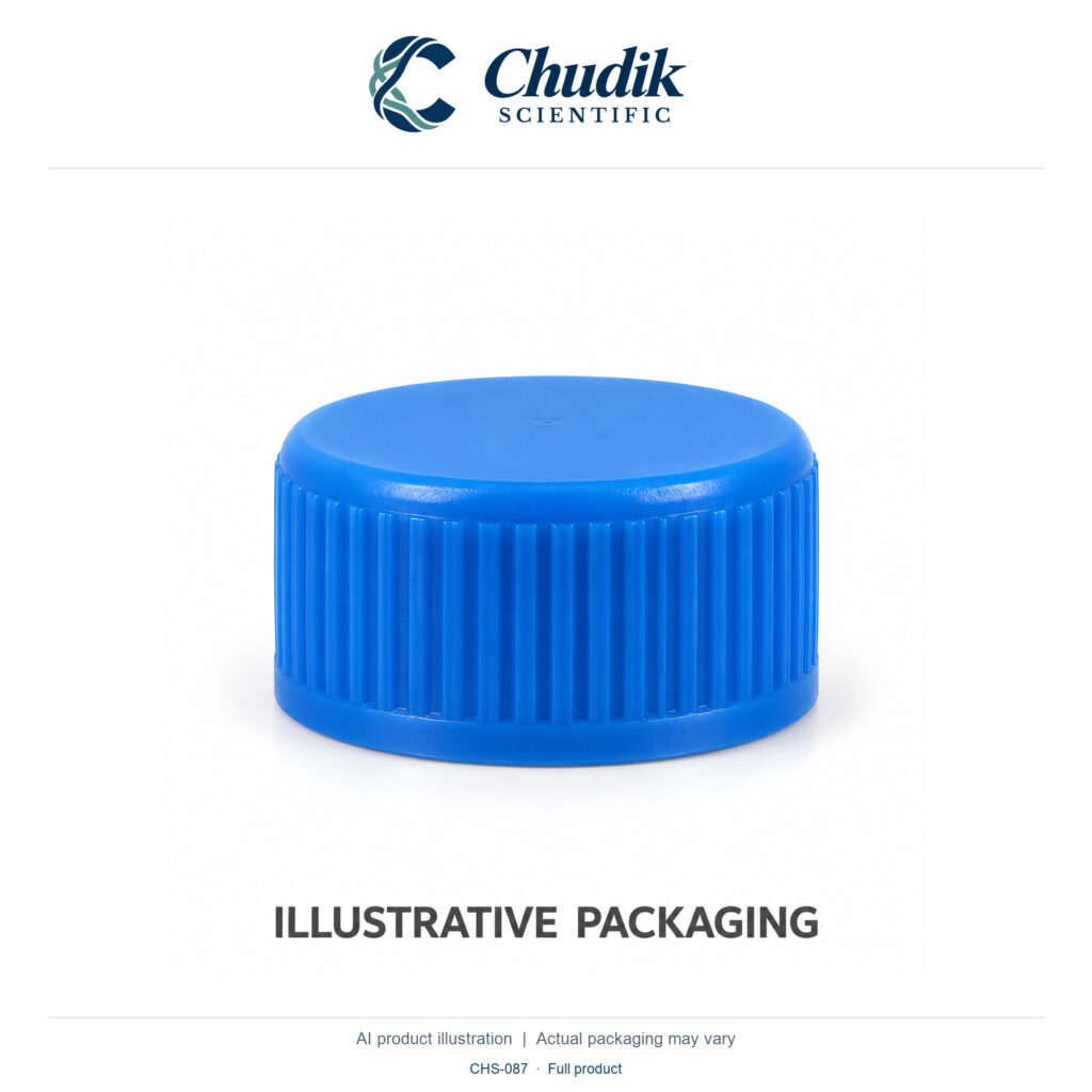 Chudik Scientific | Blue 13 mm Glass Culture-Tube Caps — Bag of 100 / Blue