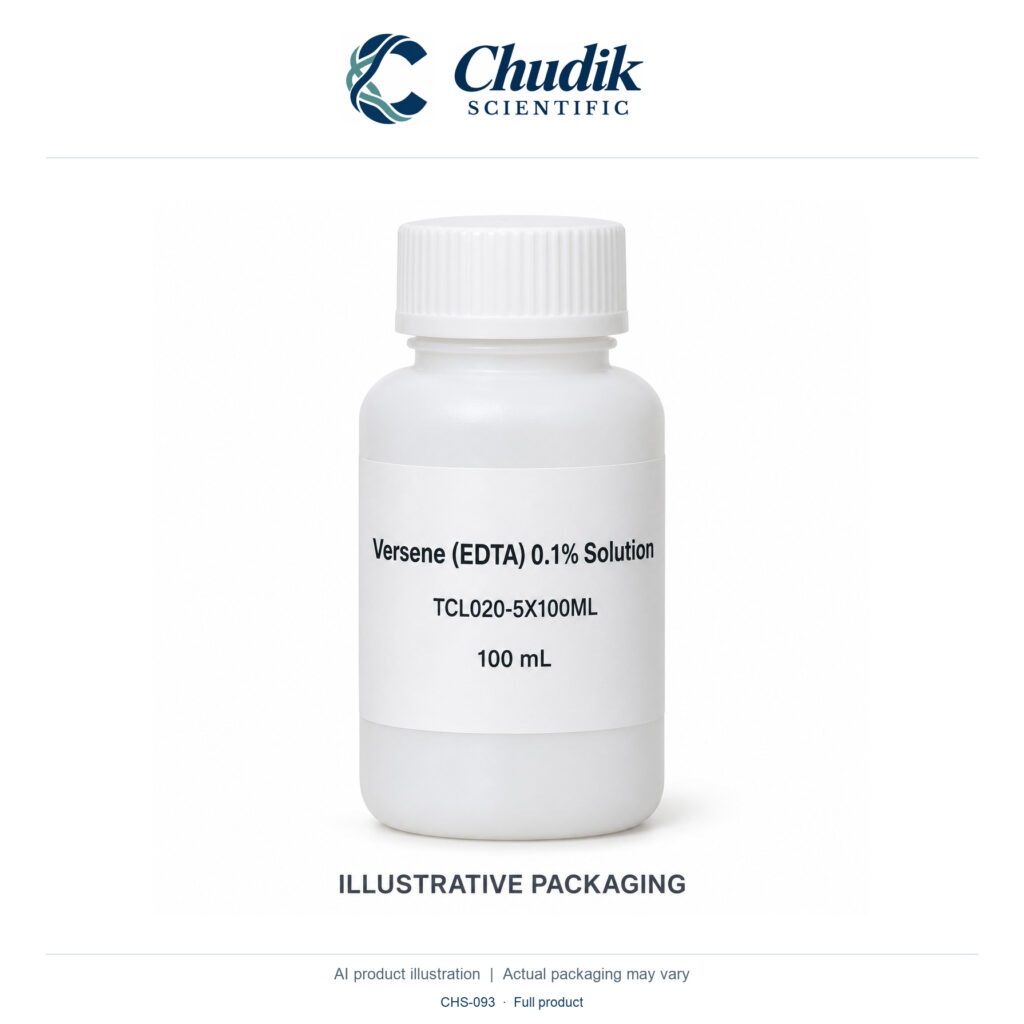 Chudik Scientific | Versene EDTA Dissociation Solution, 0.1%, 1X — 5×100 mL