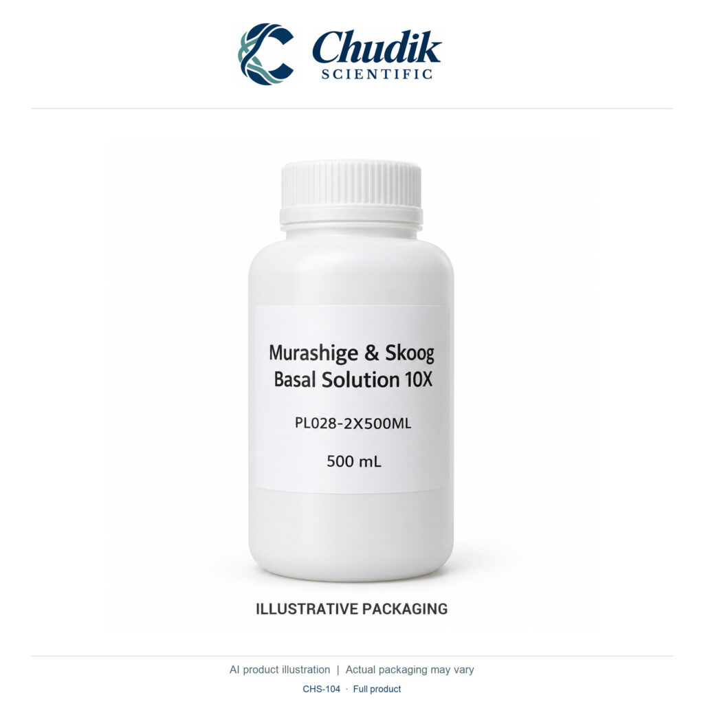 Chudik Scientific | Murashige & Skoog Basal Solution, 10X — 2×500 mL