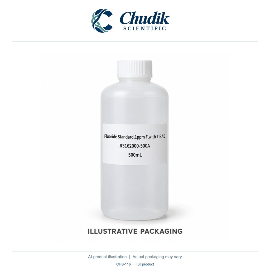 Chudik Scientific | Fluoride Standard with TISAB, 1 ppm F — 500mL