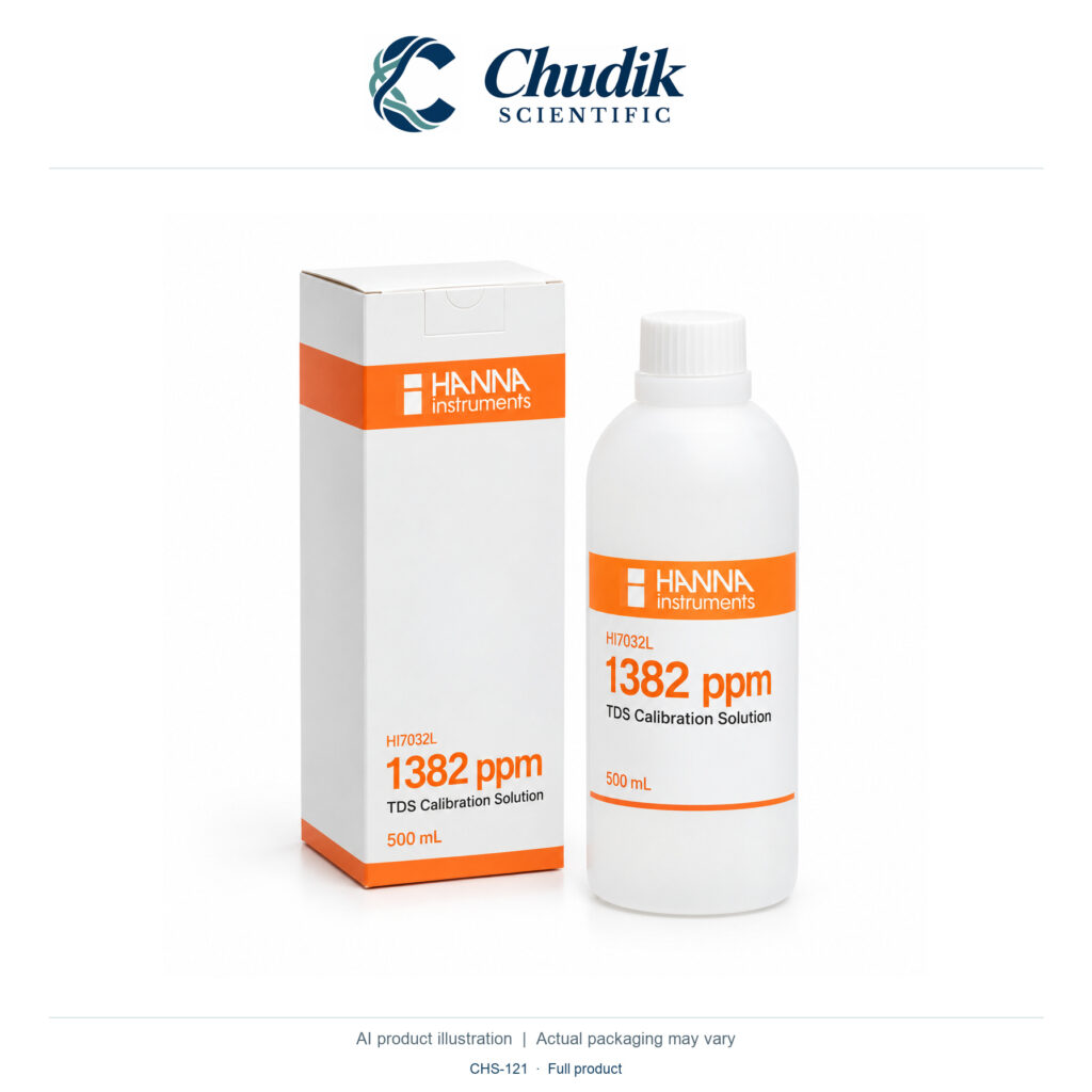 Chudik Scientific | TDS Calibration Solution, 1,382 mg/L — 500mL