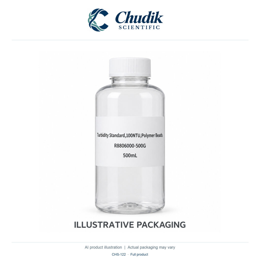 Chudik Scientific | Polymer-Bead Turbidity Standard, 100 NTU — 500mL