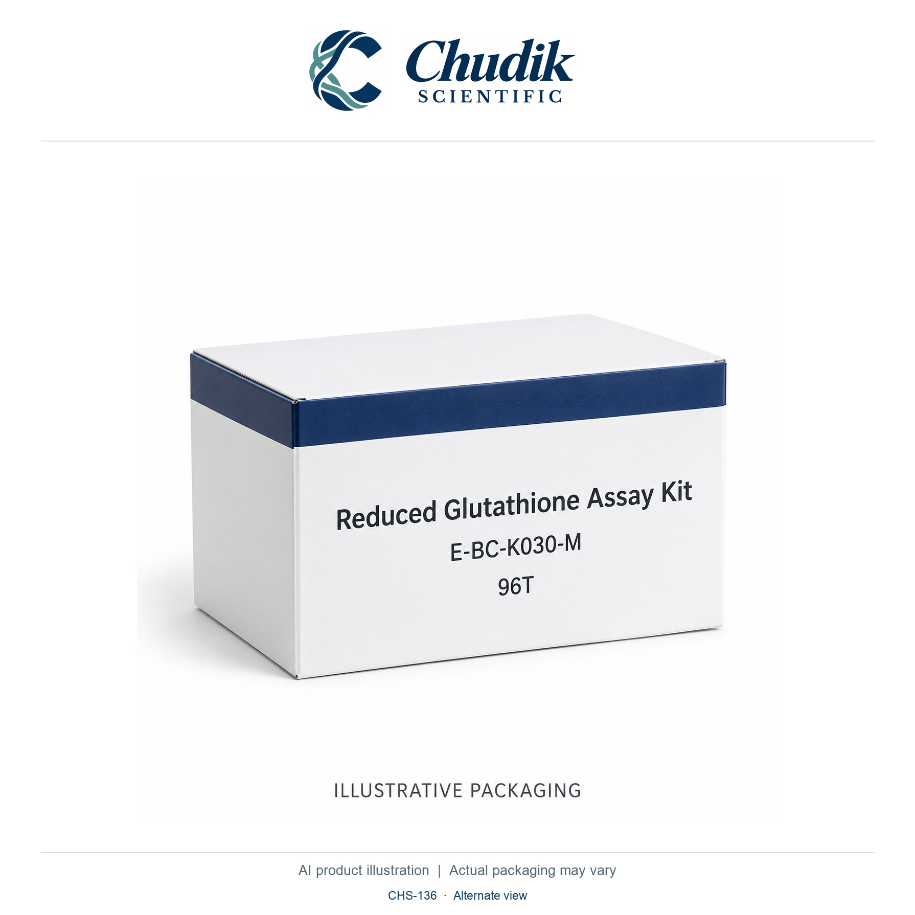 Reduced Glutathione Colorimetric Assay Kit, 96T — alternate view, Chudik Scientific catalog illustration