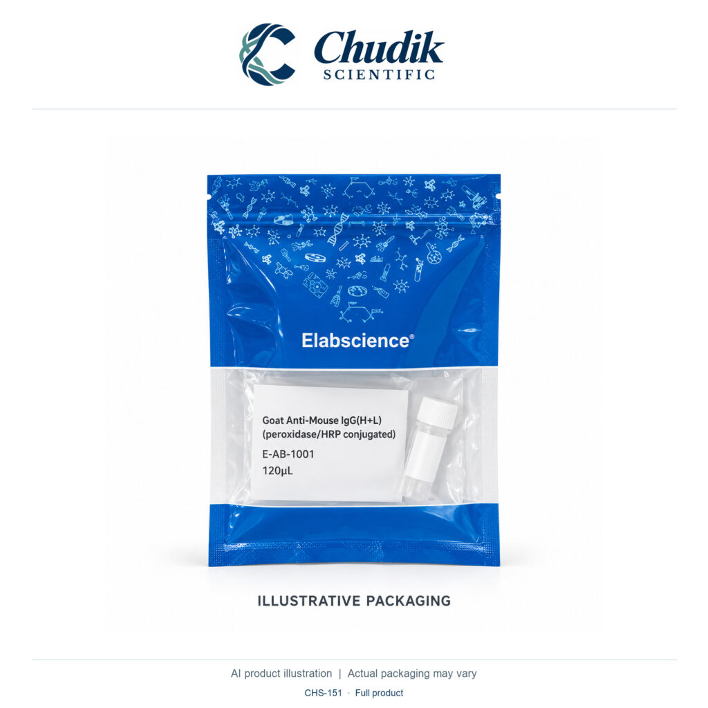 Chudik Scientific | HRP Goat Anti-Mouse IgG (H+L) — 120 µL