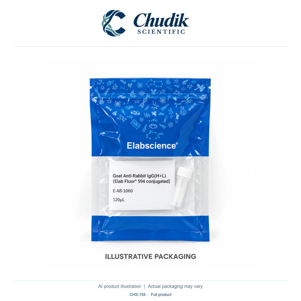 Chudik Scientific | Elab Fluor 594 Goat Anti-Rabbit IgG (H+L) — 120 µL
