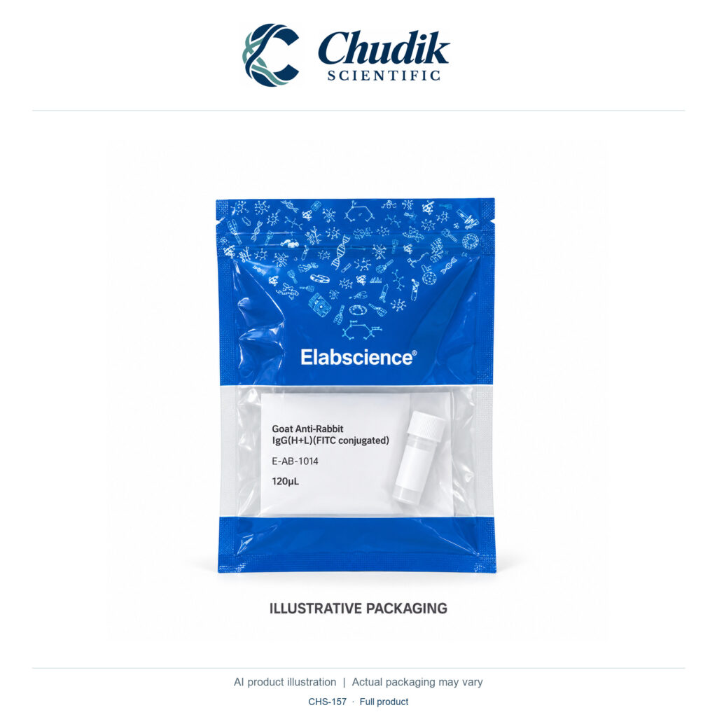 Chudik Scientific | FITC Goat Anti-Rabbit IgG (H+L) — 120 µL