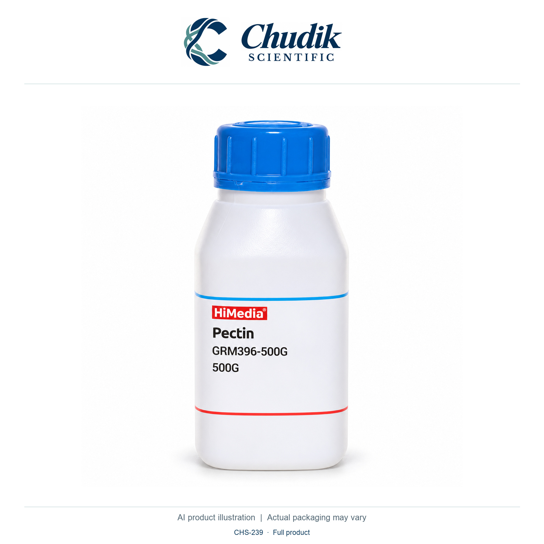 Pectin, 500 g — full product, Chudik Scientific catalog illustration