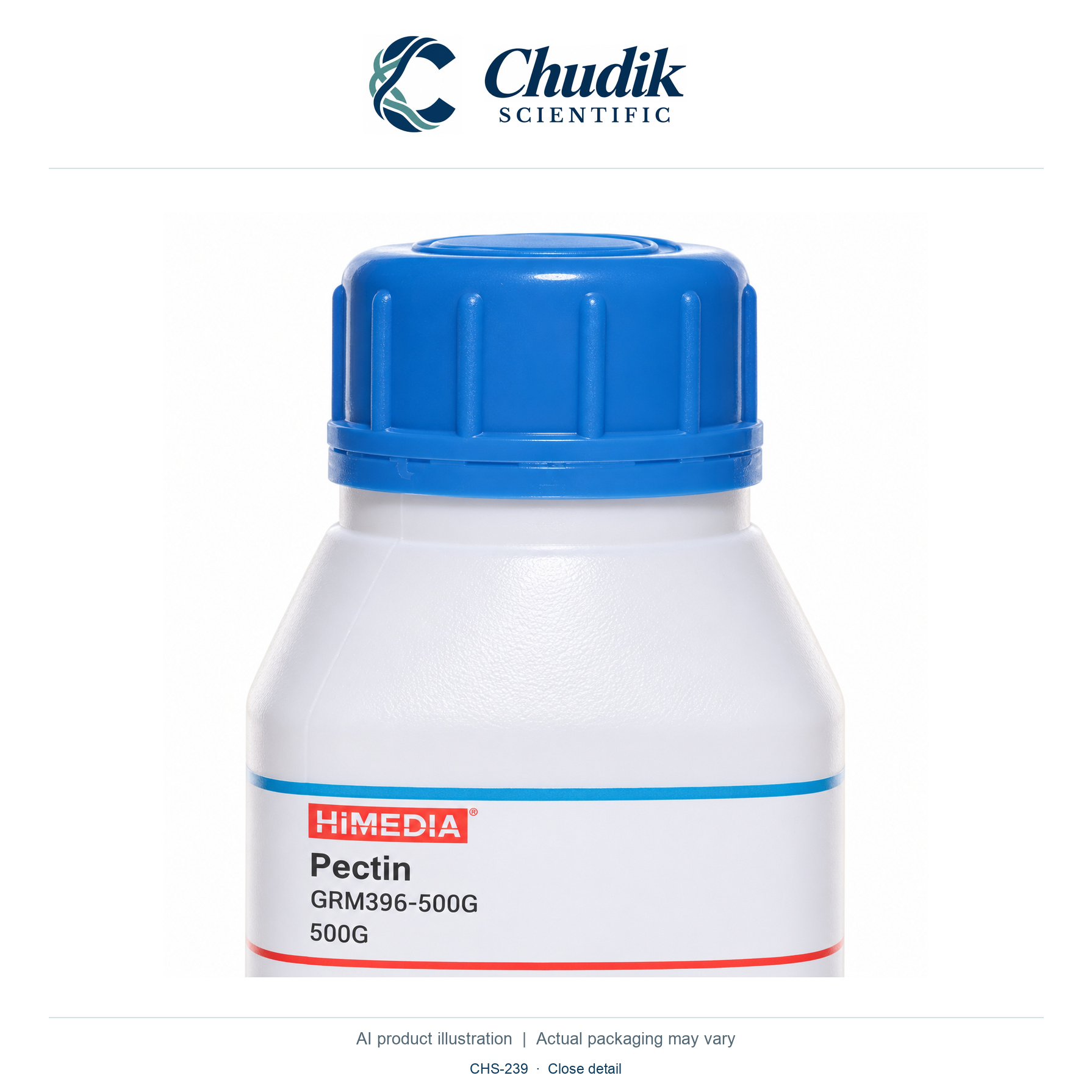 Pectin, 500 g — close detail, Chudik Scientific catalog illustration