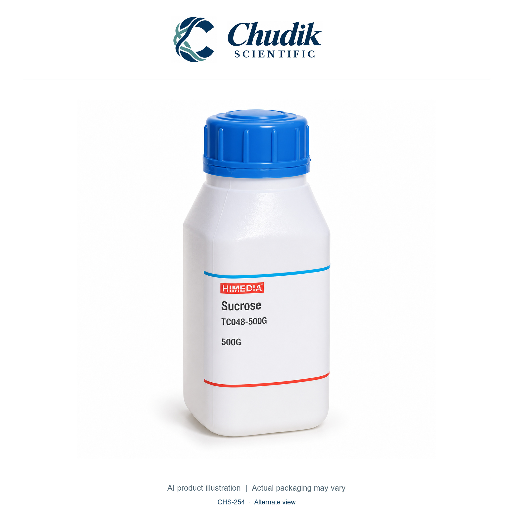 Sucrose, 500 g — alternate view, Chudik Scientific catalog illustration